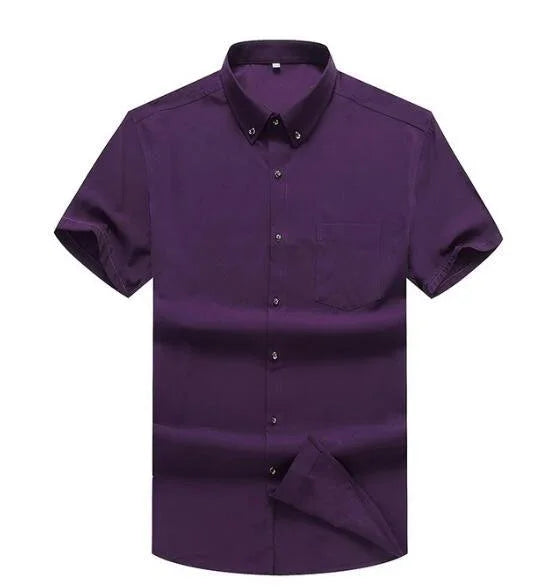 Camisa Masculina Manga Curta modelo Plus Size - Sleeve Classic / A Camisa Social Perfeita para os dias Quentes!