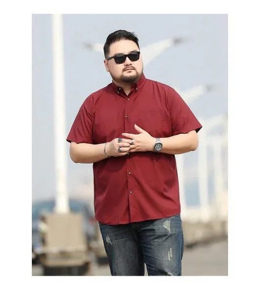 Camisa Masculina Manga Curta modelo Plus Size - Sleeve Classic / A Camisa Social Perfeita para os dias Quentes!