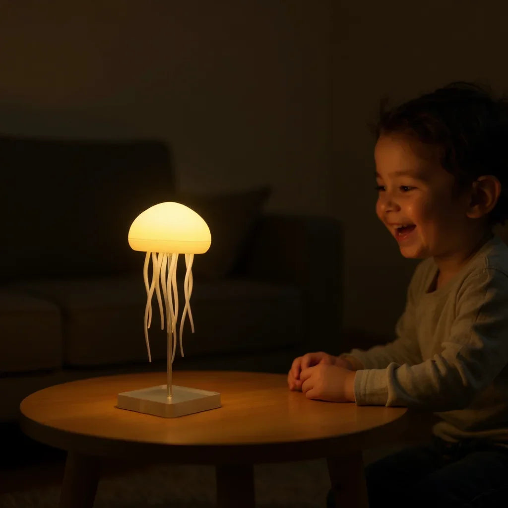 Luminária Medusa™ com Sensor de Som e Cores Dinâmicas / O Charme do Fundo do Mar em Seu Quarto