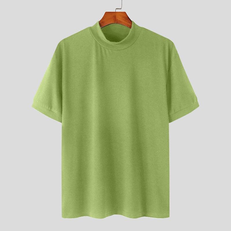 Camiseta Masculina Gola Alta Plus Size - ElevateMan / A Combinação Perfeita de Estilo e Versatilidade para Homens de Bom Gosto!