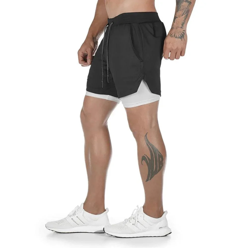 Shorts Masculino 2 em 1 com Suporte Para celular - ProSport / Estilo e Funcionalidade em um Só Produto!