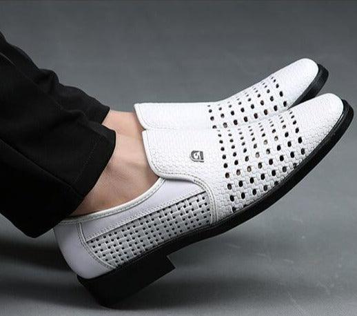 Sapato OldMoney™ em Couro Texturizado Estilo Pele de Cobra / Feito para homens que não temem o sucesso!