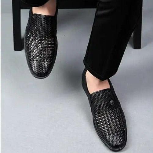 Sapato OldMoney™ em Couro Texturizado Estilo Pele de Cobra / Feito para homens que não temem o sucesso!