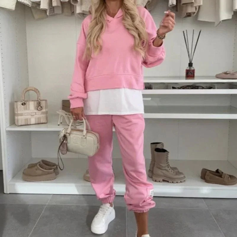 Conjunto Moletom Lara Belle™ com Efeito de Dupla Camada / Visual Moderno com Toque de Delicadeza!