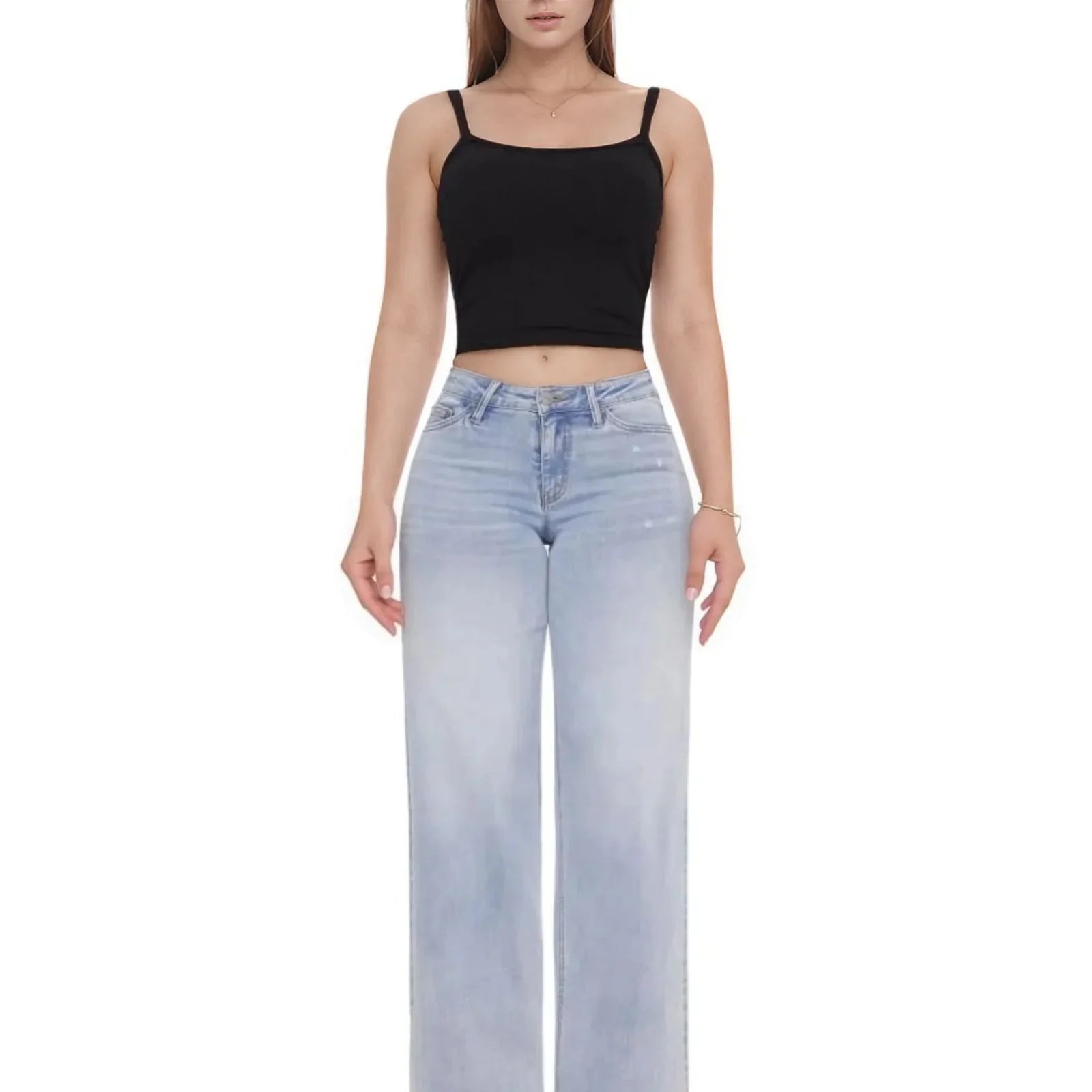 Calça Jeans Marcela™ com Elastano Confort e Corte Baggy Moderno / Conforto Real para Corpos de Mulheres Reais!