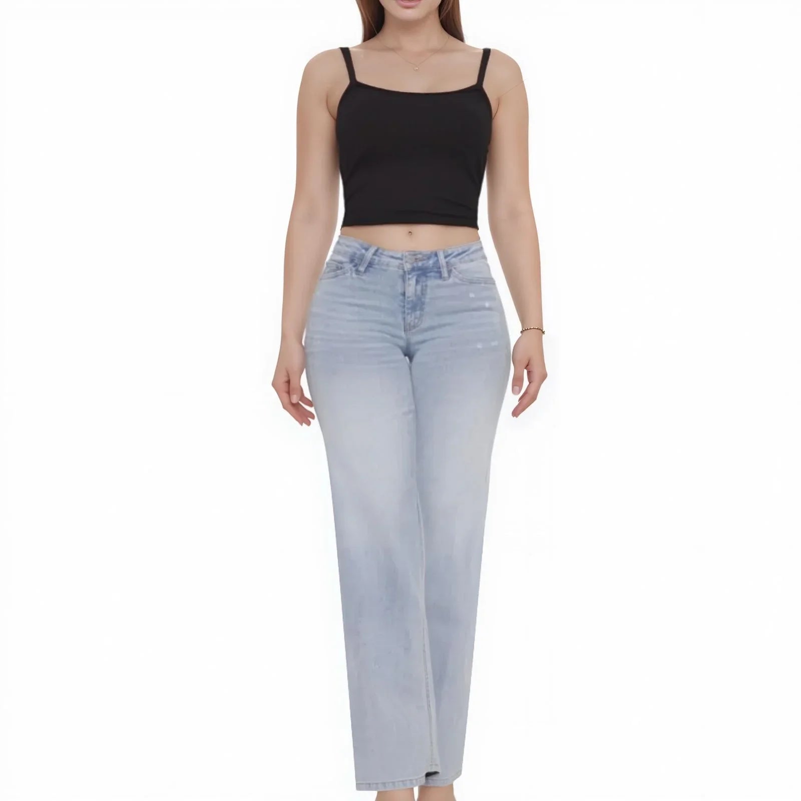 Calça Jeans Marcela™ com Elastano Confort e Corte Baggy Moderno / Conforto Real para Corpos de Mulheres Reais!