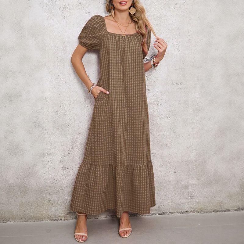 Vestido Campestre Lolita™ em Algodão Misto com Manga Bufante / O Rústico Elegante que Transforma Simplicidade em Estilo!