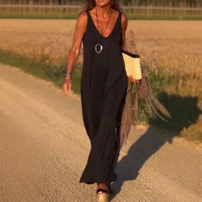 Vestido Terra Nostra™ com Alças Confortáveis e Malha Leve / Conforto, Frescor e Feminilidade sem Esforço!