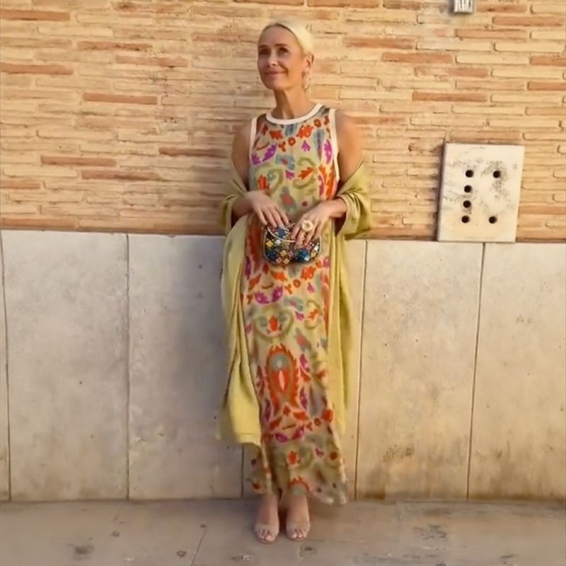 Conjunto Majorie™ em Cetim Artístico com Echarpe de Luxo / Para Mulheres que Brilham em Qualquer Ocasião!