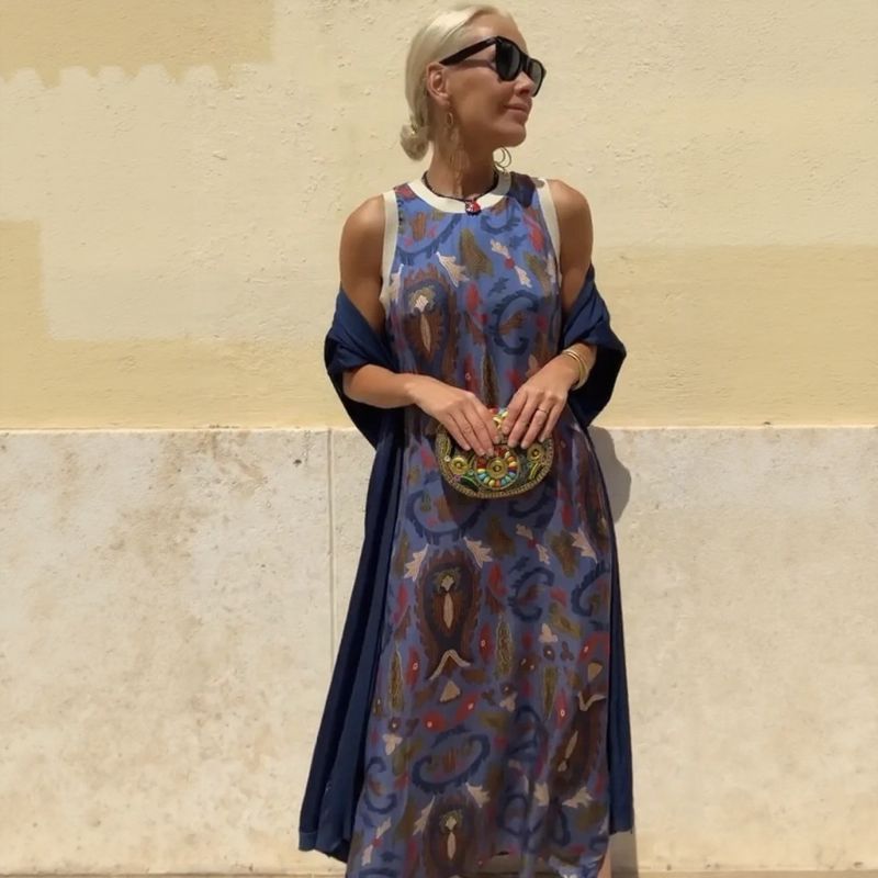 Conjunto Majorie™ em Cetim Artístico com Echarpe de Luxo / Para Mulheres que Brilham em Qualquer Ocasião!