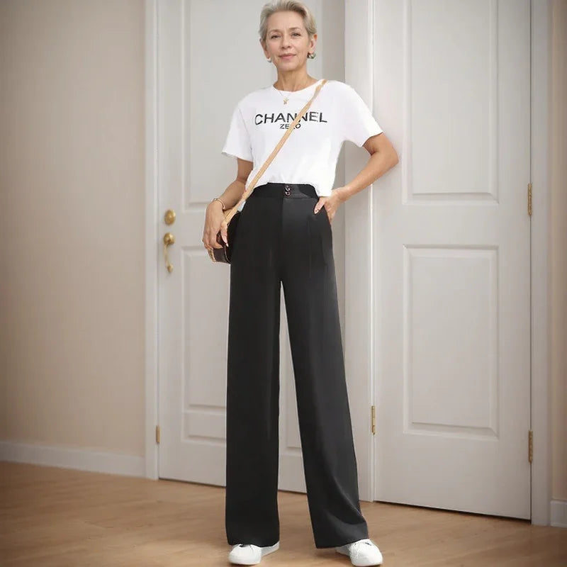 Calça Naomi™ em Viscose Premium com Toque de Modal / Porque Você Merece Conforto com Estilo Refinado!