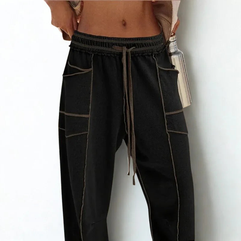 Calça Baggy Anastácia™ em Algodão Misto Super Leve com Cintura Elástica / O Conforto Chic que a Mulher Real Merece!