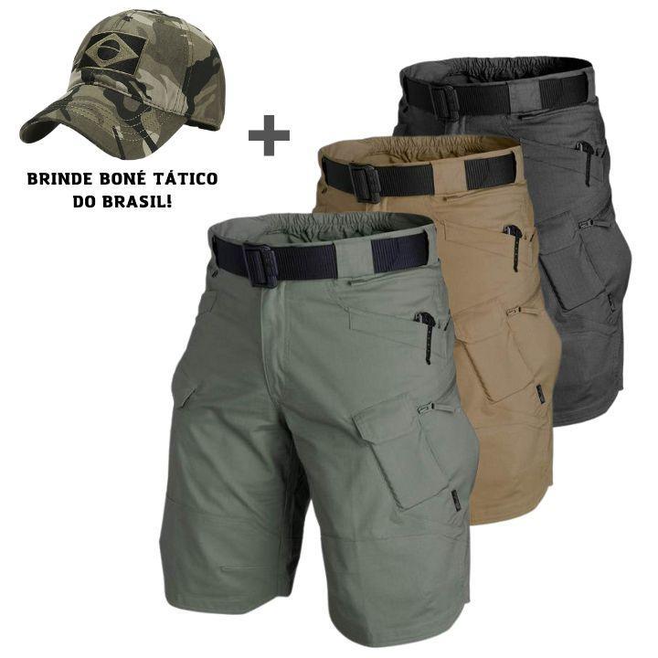 Kit 3 Bermudas Táticas Aníbal / + Boné Tático do Brasil de Brinde!