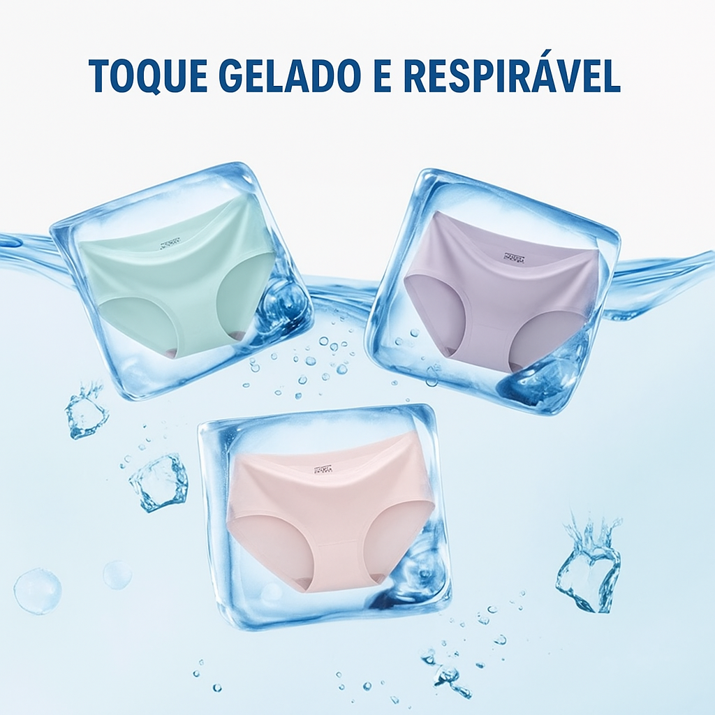 [COMPRE 5, LEVE 10] Kit de Calcinhas Seraphine™ Design Sem Costura om Forro Antibacteriano e Toque Gelado!