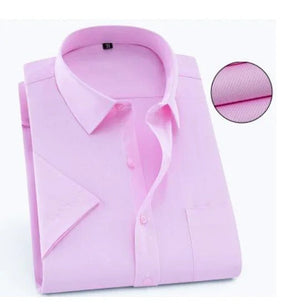 Camisa Masculina Manga Curta modelo Plus Size - Sleeve Classic / A Camisa Social Perfeita para os dias Quentes!