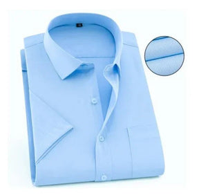 Camisa Masculina Manga Curta modelo Plus Size - Sleeve Classic / A Camisa Social Perfeita para os dias Quentes!