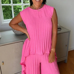 Conjunto Soraya™ em Viscose com Algodão e Design Assimétrico / Seu Novo Favorito para Impressionar com Conforto