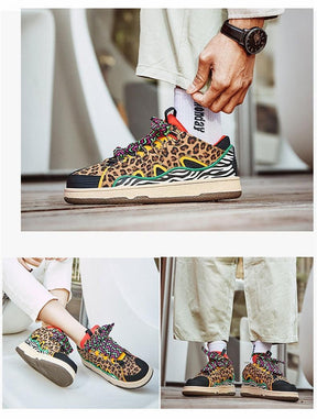 Tênis Unissex de Grife - Leopard Print / Domine as Ruas com Estilo Selvagem!