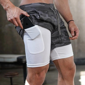 Shorts Masculino 2 em 1 com Suporte Para celular - ProSport / Estilo e Funcionalidade em um Só Produto!