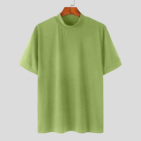 Camiseta Masculina Gola Alta Plus Size - ElevateMan /  A Combinação Perfeita de Estilo e Versatilidade para Homens de Bom Gosto!