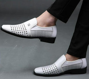 Sapato OldMoney™ em Couro Texturizado Estilo Pele de Cobra / Feito para homens que não temem o sucesso!