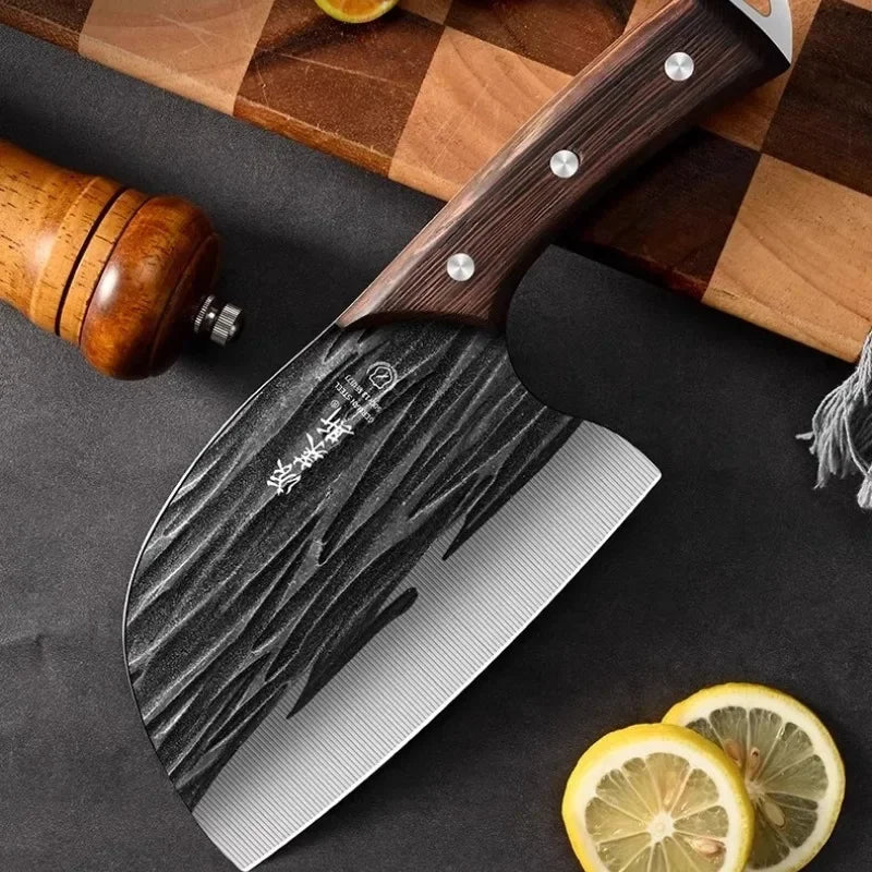 [COMPRE 1 E LEVE 2] Cutelo Japonês Kurohana™ Forjado à Mão em Aço Carbono Temperado / A Lâmina que Leva a Arte da Culinária a Sério!