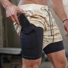 Shorts Masculino 2 em 1 com Suporte Para celular - ProSport / Estilo e Funcionalidade em um Só Produto!