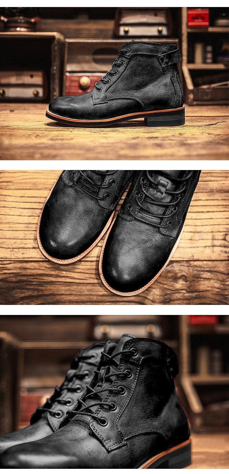 Bota Masculina em Couro Artesanal- ClassicMen / O Estilo do Homem Clássio Unidos em uma única  Bota!!!