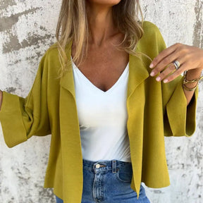 Cardigan Belluno™ Estilo Blazer em Viscose Rústica / Sofisticação Atemporal com Conforto e Charme Artesanal!