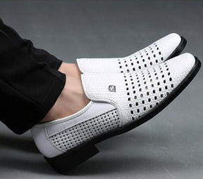 Sapato OldMoney™ em Couro Texturizado Estilo Pele de Cobra / Feito para homens que não temem o sucesso!