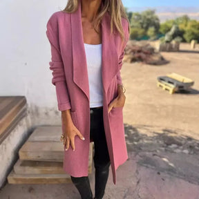 Casaco Mirela™ em Lã com Toque Aveludado e Design Minimalista / Aconchego Sofisticado para a Mulher Moderna!