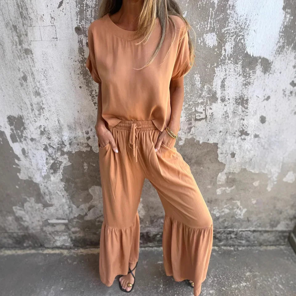 Conjunto Lucille™ com Toque Artesanal e Barra Detalhada / O Minimalismo Sofisticado que Vai Além do Básico!