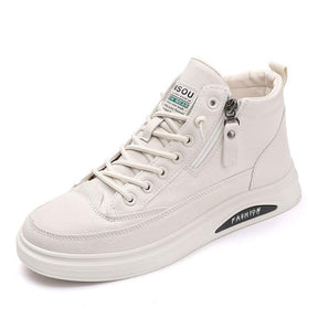 Tênis Masculino em Couro P.U - Fashion White /A escolha certa para quem quer se destacar!