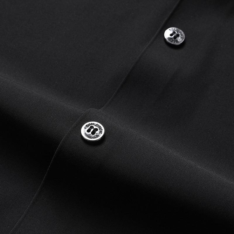 Camisa Social Manga Curta em Seda Gelo - Alto Padrão / Um toque de elegância em seu guarda-roupa!