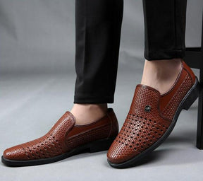 Sapato OldMoney™ em Couro Texturizado Estilo Pele de Cobra / Feito para homens que não temem o sucesso!