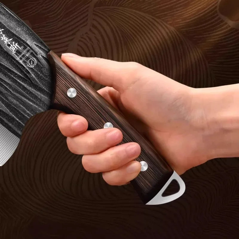 [COMPRE 1 E LEVE 2] Cutelo Japonês Kurohana™ Forjado à Mão em Aço Carbono Temperado / A Lâmina que Leva a Arte da Culinária a Sério!