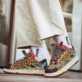 Tênis Unissex de Grife - Leopard Print / Domine as Ruas com Estilo Selvagem!