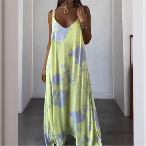 Vestido Floralis™ com Estampa Artística Floral e Modelagem Fluida / Para Mulheres que se Movem com Leveza e Estilo!