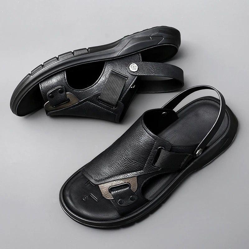 Sandália Masculina Fênix™ em Couro Genuíno / A Sua Melhor Escolha em Conforto, Estilo e Praticidade!