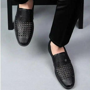 Sapato OldMoney™ em Couro Texturizado Estilo Pele de Cobra / Feito para homens que não temem o sucesso!