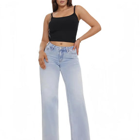 Calça Jeans Marcela™ com Elastano Confort e Corte Baggy Moderno / Conforto Real para Corpos de Mulheres Reais!