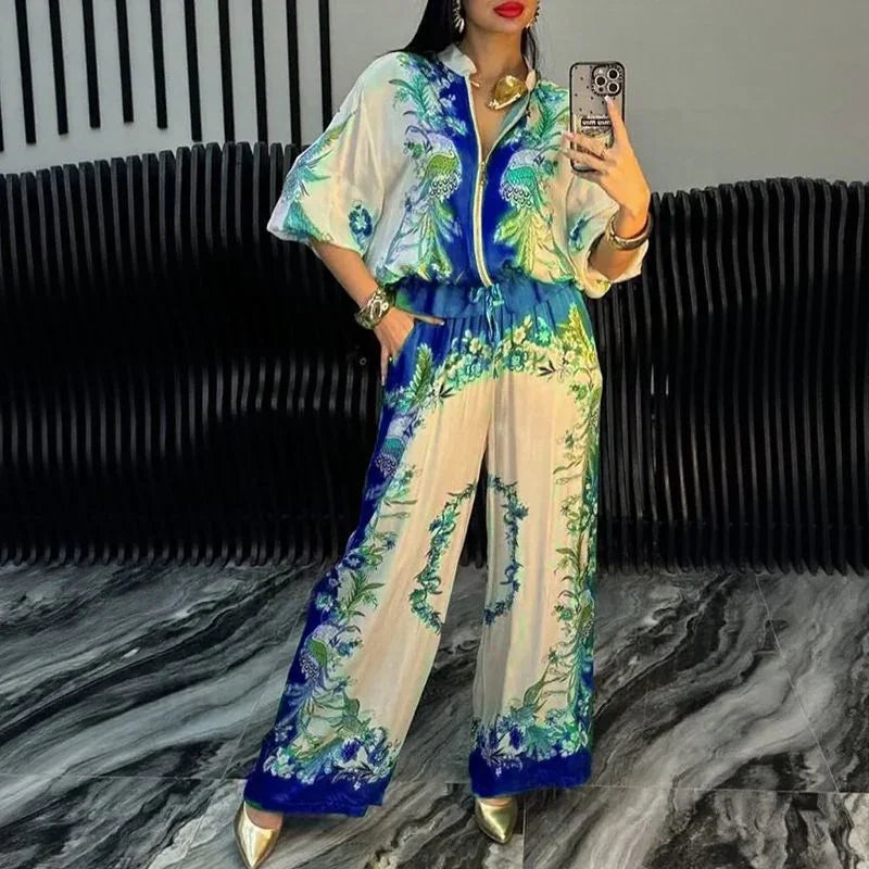 Conjunto Saori™ em Tecido Leve com Brilho Acetinado / Um Toque Cultural e Contemporâneo para Mulheres de Estilo Leve e Autêntico!