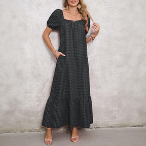 Vestido Campestre Lolita™ em Algodão Misto com Manga Bufante / O Rústico Elegante que Transforma Simplicidade em Estilo!