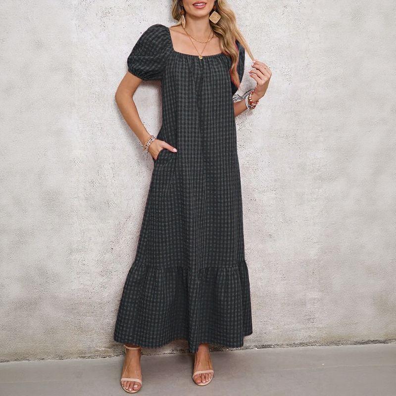 Vestido Campestre Lolita™ em Algodão Misto com Manga Bufante / O Rústico Elegante que Transforma Simplicidade em Estilo!