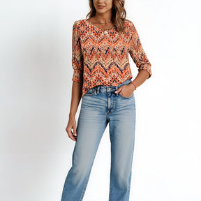 [COMPRE 1, LEVE 2] Blusinha Meriva™ com Punhos Franzidos e Estampas Exclusivas / Charme Atemporal para Todos os Momentos!