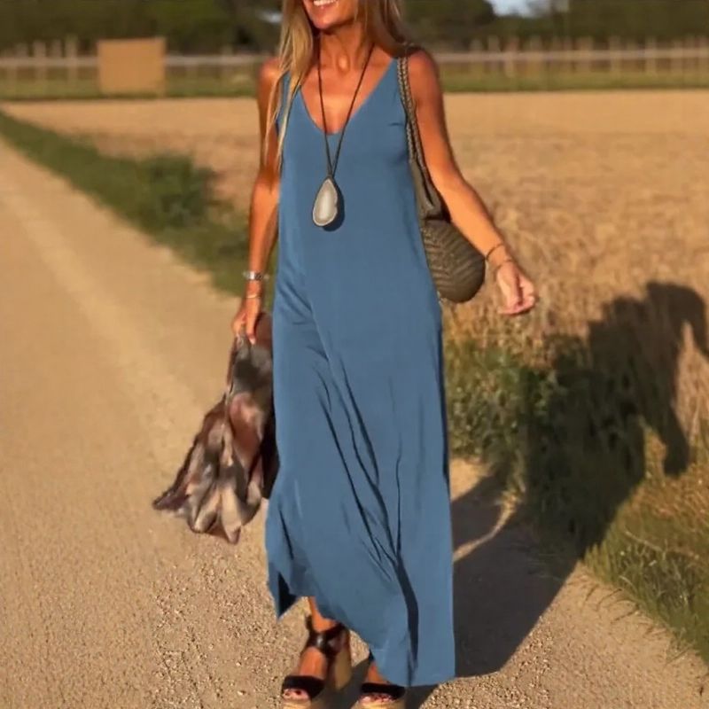 Vestido Terra Nostra™ com Alças Confortáveis e Malha Leve / Conforto, Frescor e Feminilidade sem Esforço!