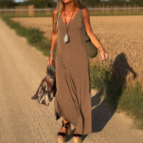 Vestido Terra Nostra™ com Alças Confortáveis e Malha Leve / Conforto, Frescor e Feminilidade sem Esforço!