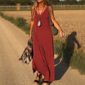 Vestido Terra Nostra™ com Alças Confortáveis e Malha Leve / Conforto, Frescor e Feminilidade sem Esforço!