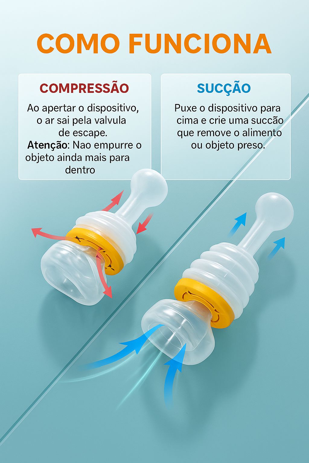 Máscara de Resgate Anti-Sufocamento com Bomba de Pressão / Praticidade e Segurança ao Seu Alcance!