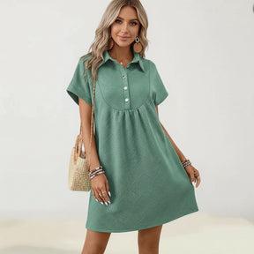 Vestido Nathaly™ Em Malha Texturizada Premium / Textura Geométrica Clássica e Feminilidade com Postura!